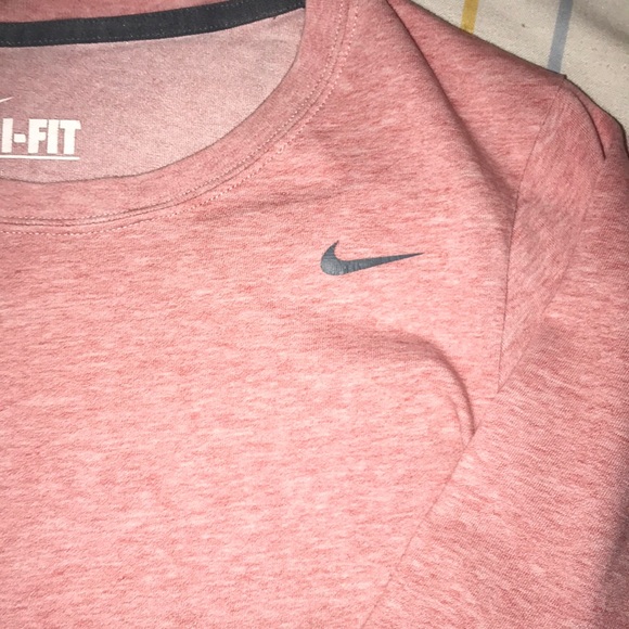 Light Pink Dry Fit Nike Long Sleeve - Picture 2 of 3